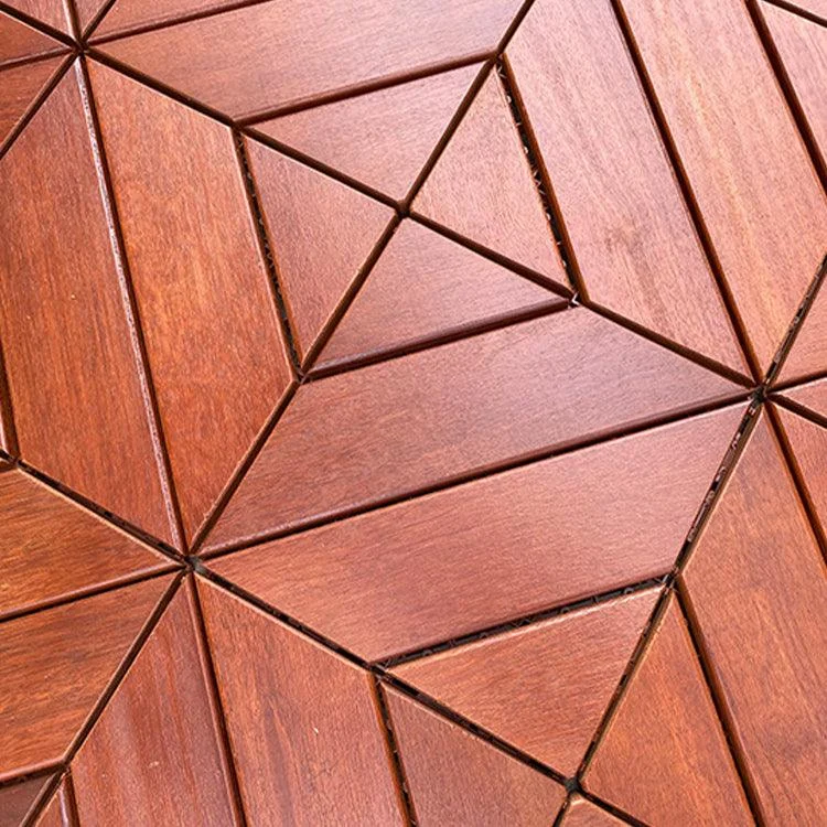 Solid Wood Deck Flooring Tiles Interlocking with Slip Resistant -Bathlova