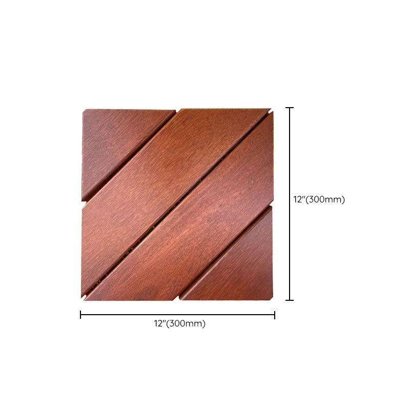 Solid Wood Deck Flooring Tiles Interlocking with Slip Resistant -Bathlova