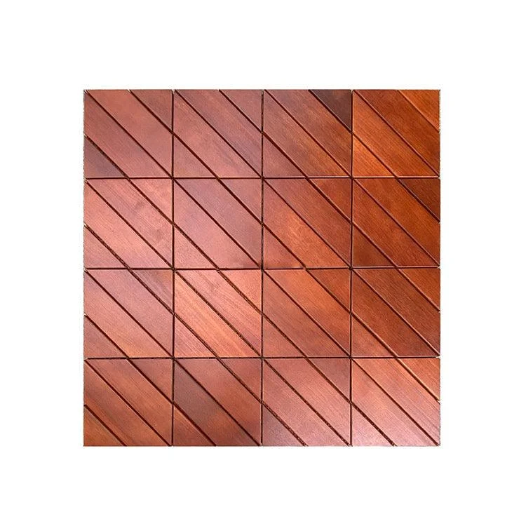 Solid Wood Deck Flooring Tiles Interlocking with Slip Resistant -Bathlova