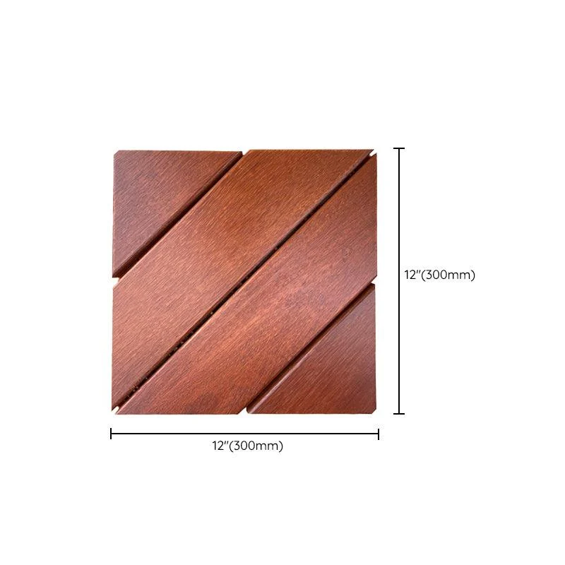 Solid Wood Deck Flooring Tiles Interlocking with Slip Resistant -Bathlova