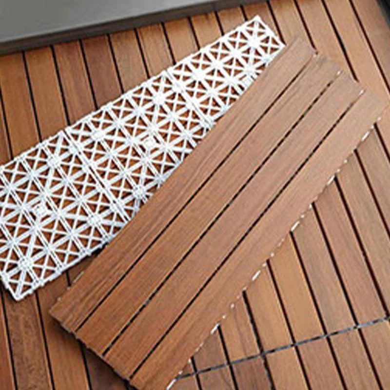 Solid Wood Patio Flooring Tiles Interlocking Deck Plank for Indoor and Outdoor -Bathlova