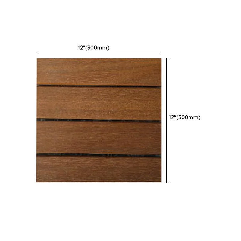 Solid Wood Patio Flooring Tiles Interlocking Deck Plank for Indoor and Outdoor -Bathlova