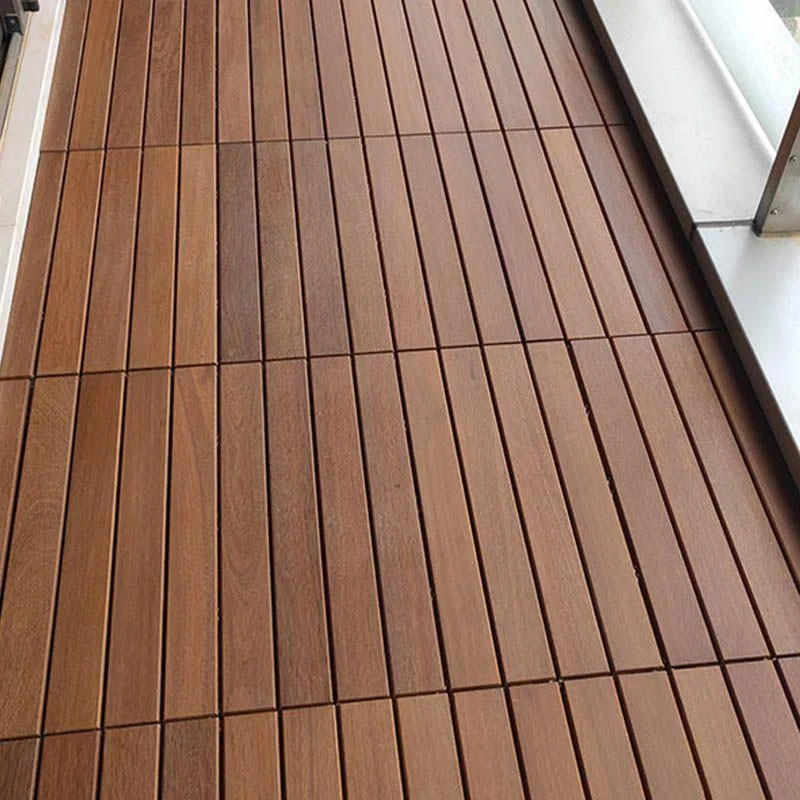 Solid Wood Patio Flooring Tiles Interlocking Deck Plank for Indoor and Outdoor -Bathlova