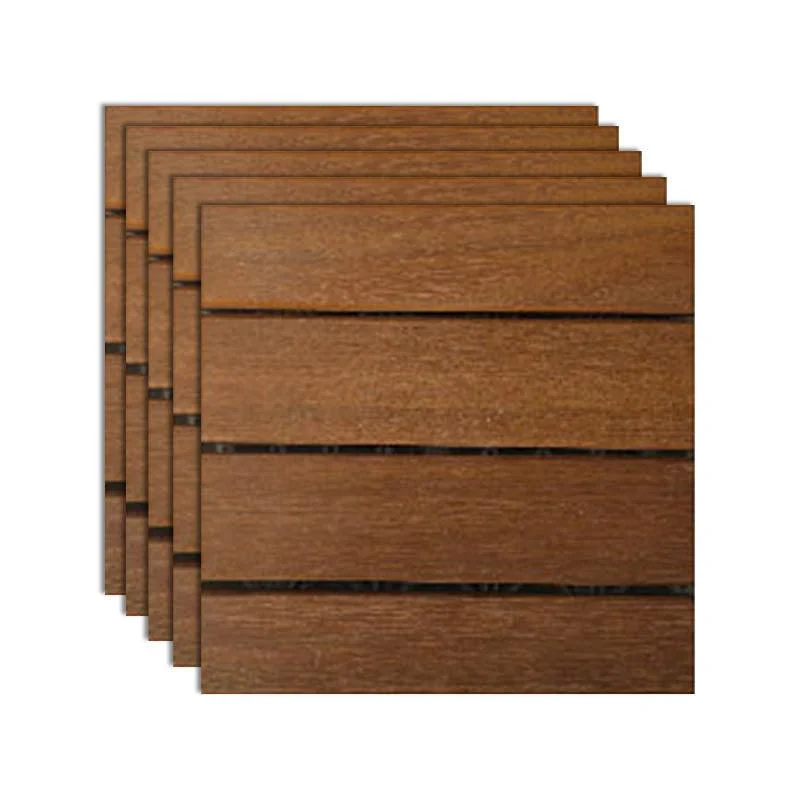 Solid Wood Patio Flooring Tiles Interlocking Deck Plank for Indoor and Outdoor -Bathlova