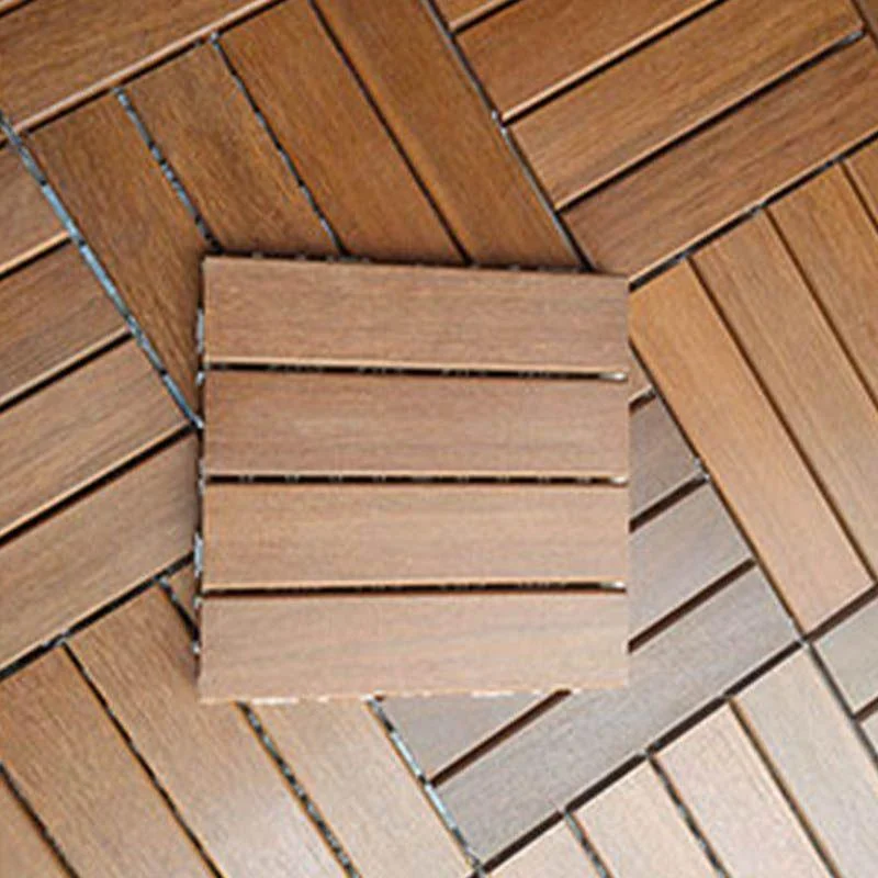 Solid Wood Patio Flooring Tiles Interlocking Deck Plank for Indoor and Outdoor -Bathlova