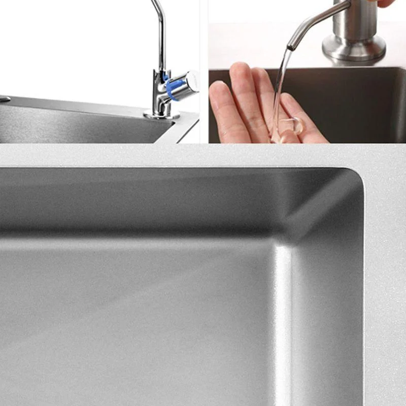 Soundproof Drop-In Kitchen Sink Diversion Design Kitchen Sink with Tap -Bathlova