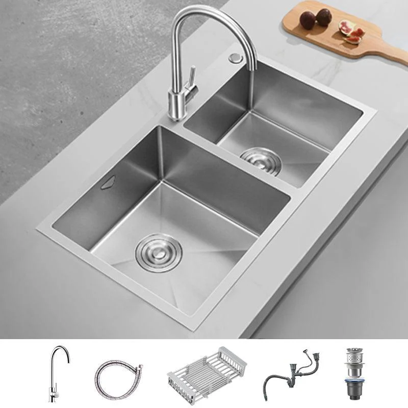 Soundproof Drop-In Kitchen Sink Diversion Design Kitchen Sink with Tap -Bathlova