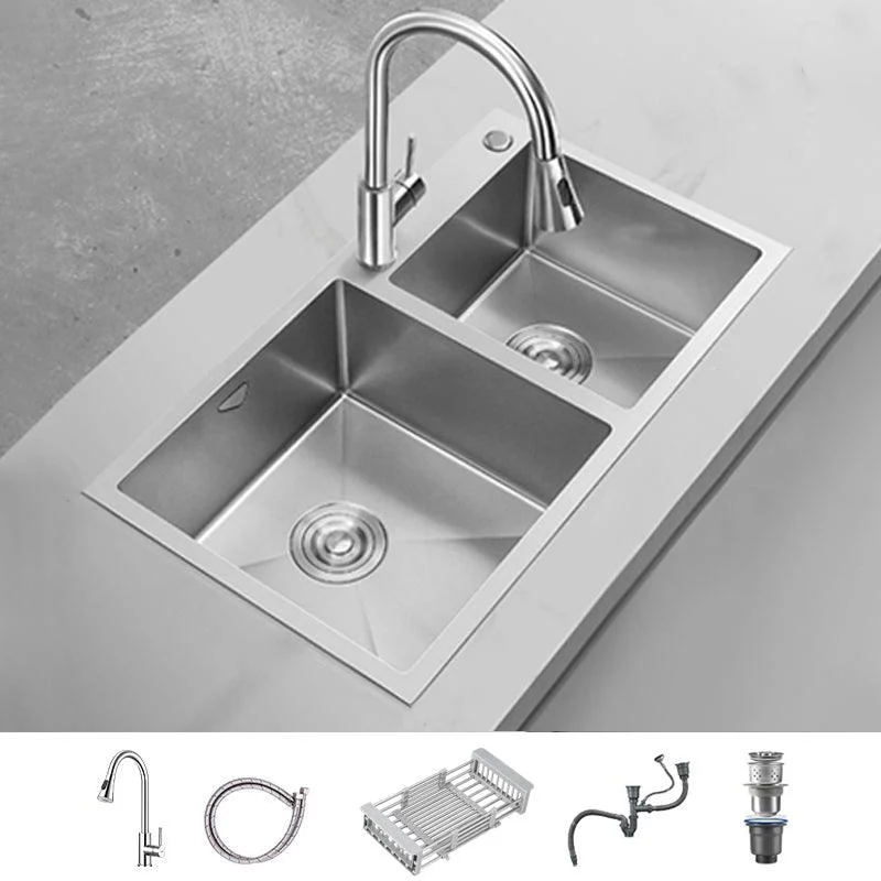 Soundproof Drop-In Kitchen Sink Diversion Design Kitchen Sink with Tap -Bathlova