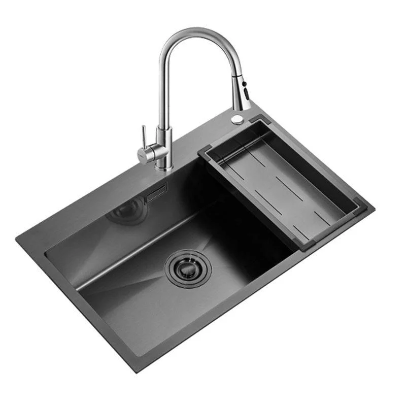 Soundproof Kitchen Sink Overflow Hole Design Drop-In Kitchen Sink with Tap -Bathlova