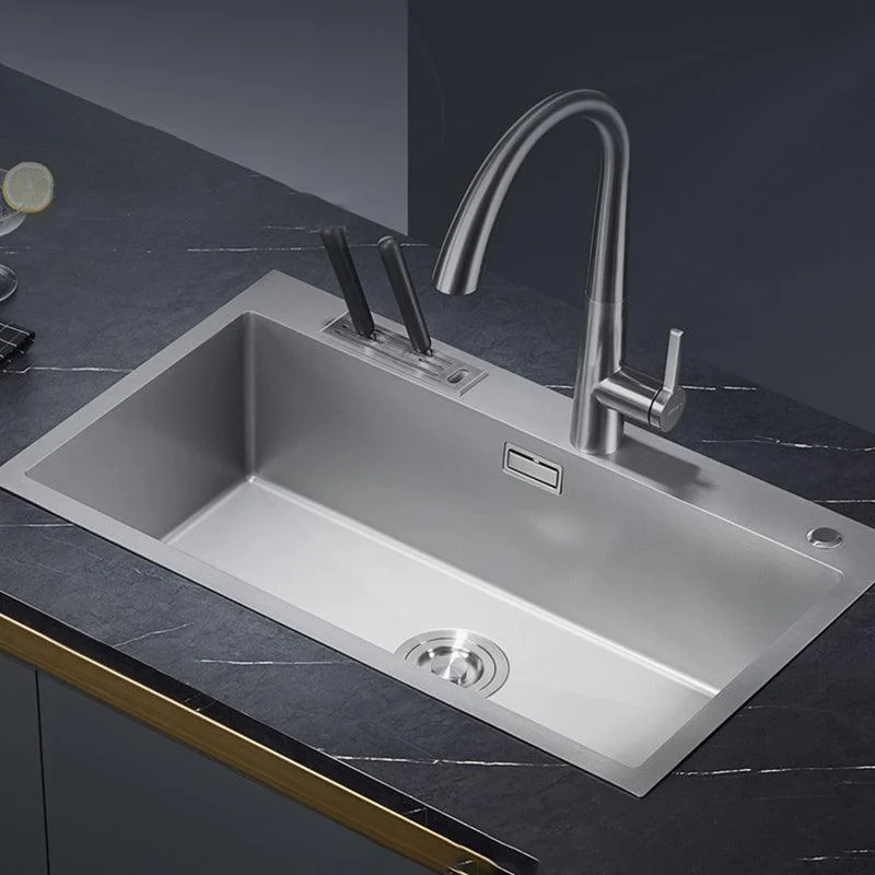 Soundproof Kitchen Sink Overflow Hole Design Drop-In Kitchen Sink with Tap -Bathlova