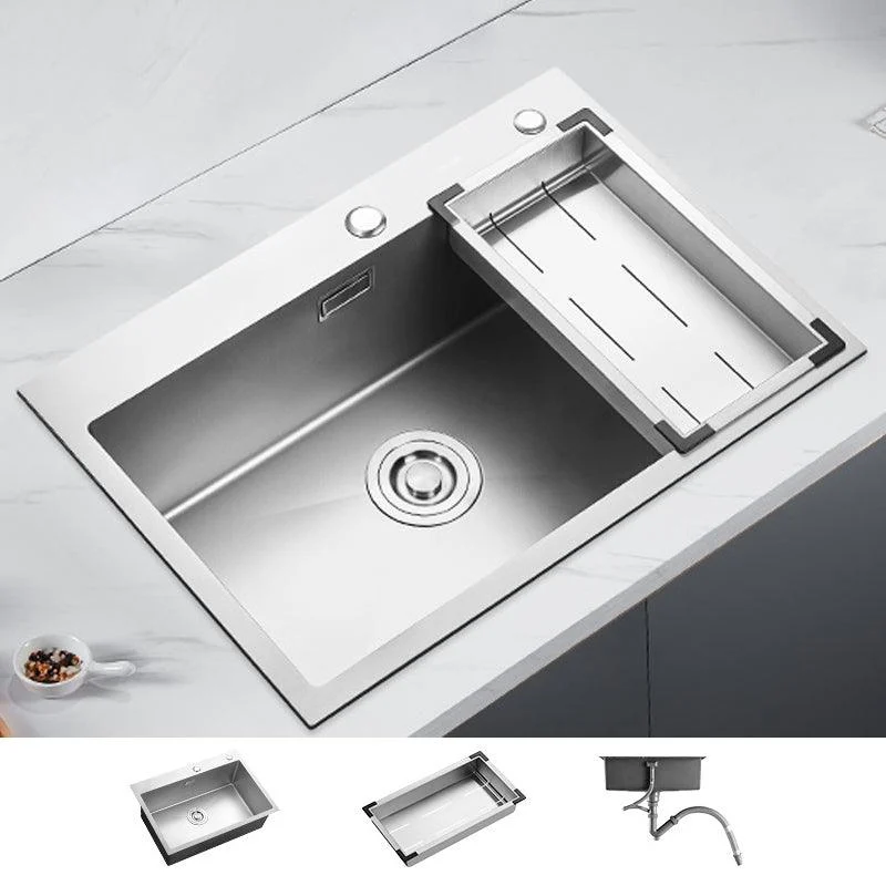 Soundproof Kitchen Sink Overflow Hole Design Drop-In Kitchen Sink with Tap -Bathlova