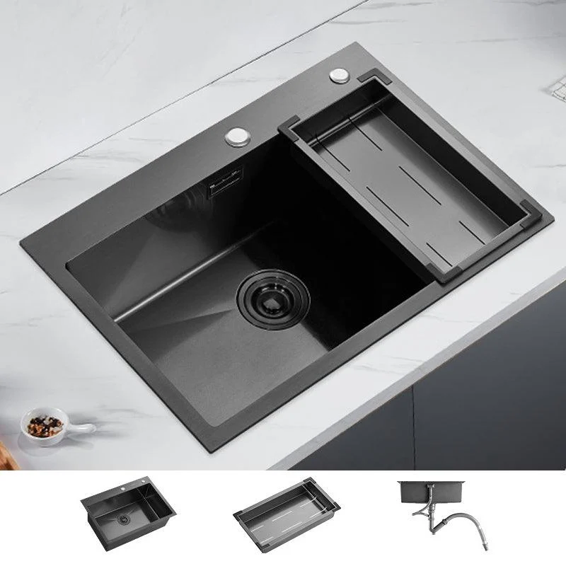 Soundproof Kitchen Sink Overflow Hole Design Drop-In Kitchen Sink with Tap -Bathlova