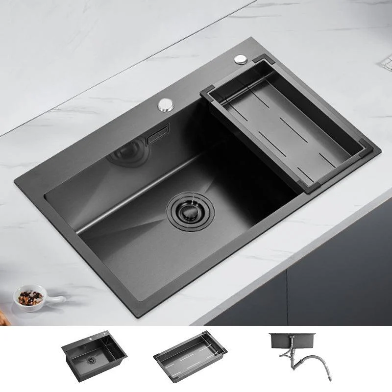 Soundproof Kitchen Sink Overflow Hole Design Drop-In Kitchen Sink with Tap -Bathlova