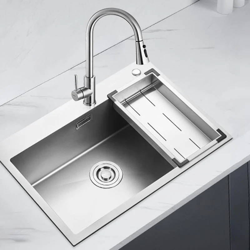 Soundproof Kitchen Sink Overflow Hole Design Drop-In Kitchen Sink with Tap -Bathlova