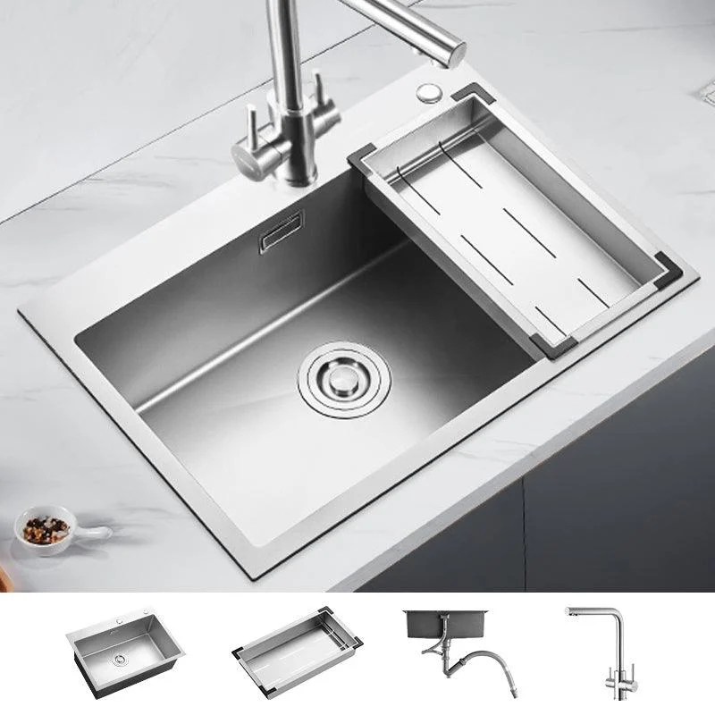 Soundproof Kitchen Sink Overflow Hole Design Drop-In Kitchen Sink with Tap -Bathlova