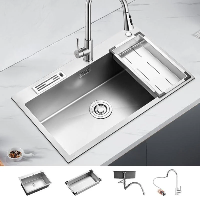 Soundproof Kitchen Sink Overflow Hole Design Drop-In Kitchen Sink with Tap -Bathlova