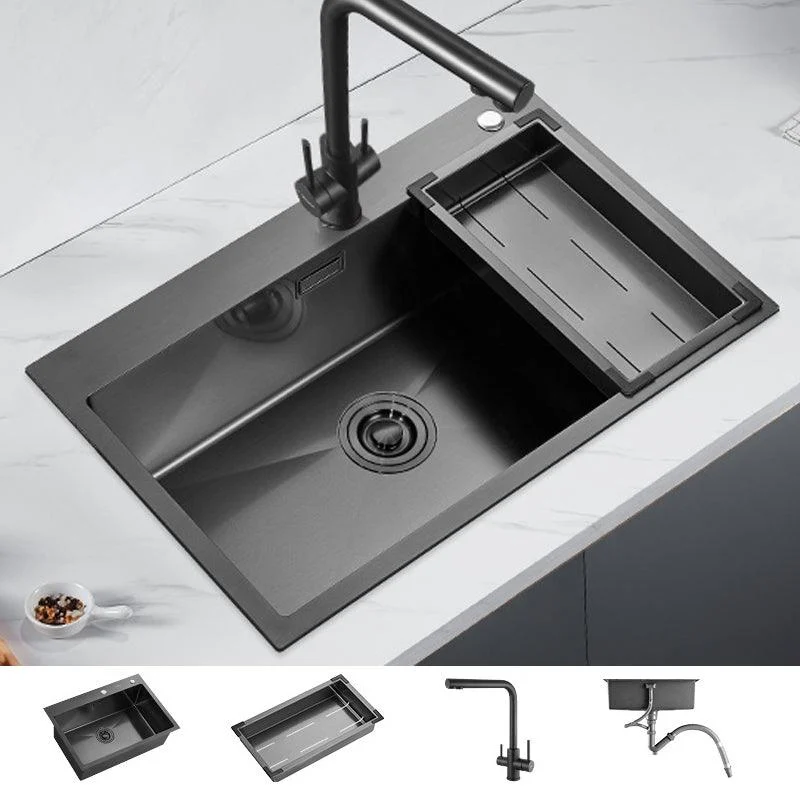 Soundproof Kitchen Sink Overflow Hole Design Drop-In Kitchen Sink with Tap -Bathlova