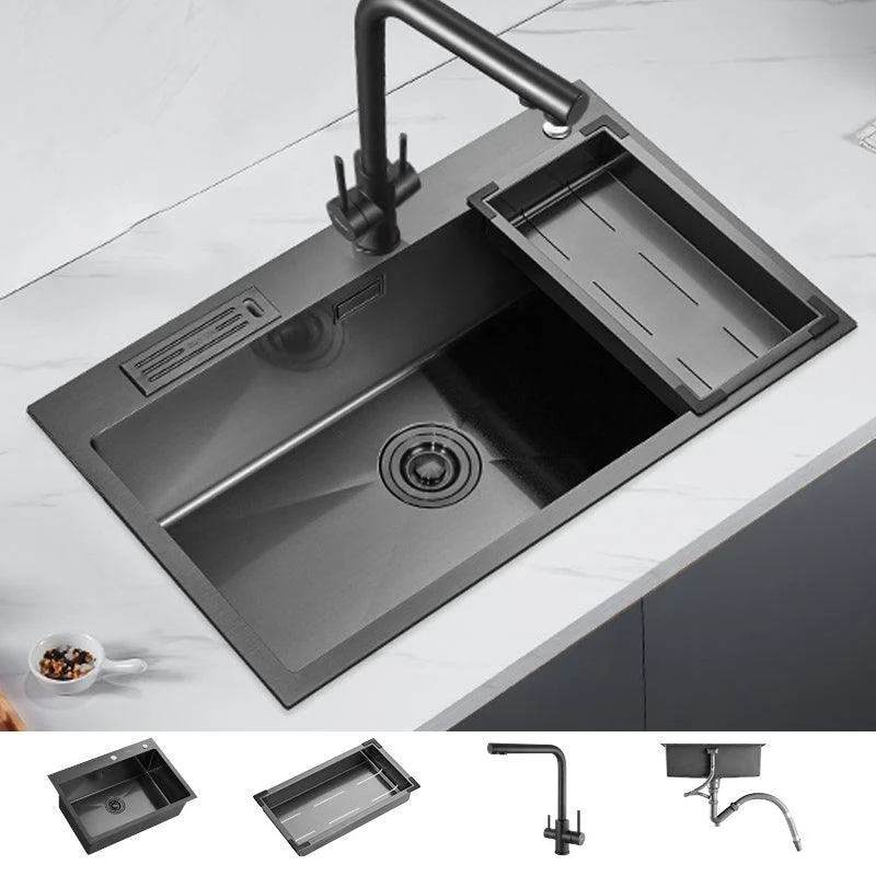 Soundproof Kitchen Sink Overflow Hole Design Drop-In Kitchen Sink with Tap -Bathlova