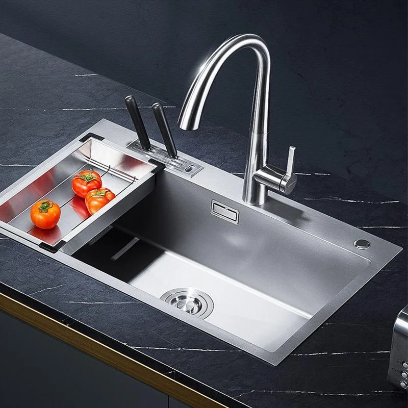 Soundproof Kitchen Sink Overflow Hole Design Drop-In Kitchen Sink with Tap -Bathlova