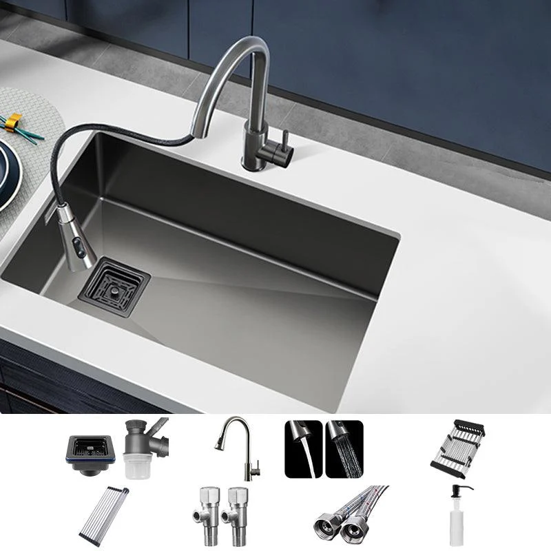 Soundproof Kitchen Sink Overflow Hole Design Kitchen Sink with Tap -Bathlova