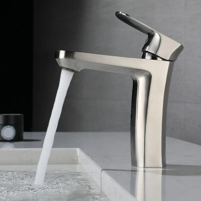 Square 1-Handle Bathroom Tap 1 Hole Vessel Sink Bathroom Tap -Bathlova