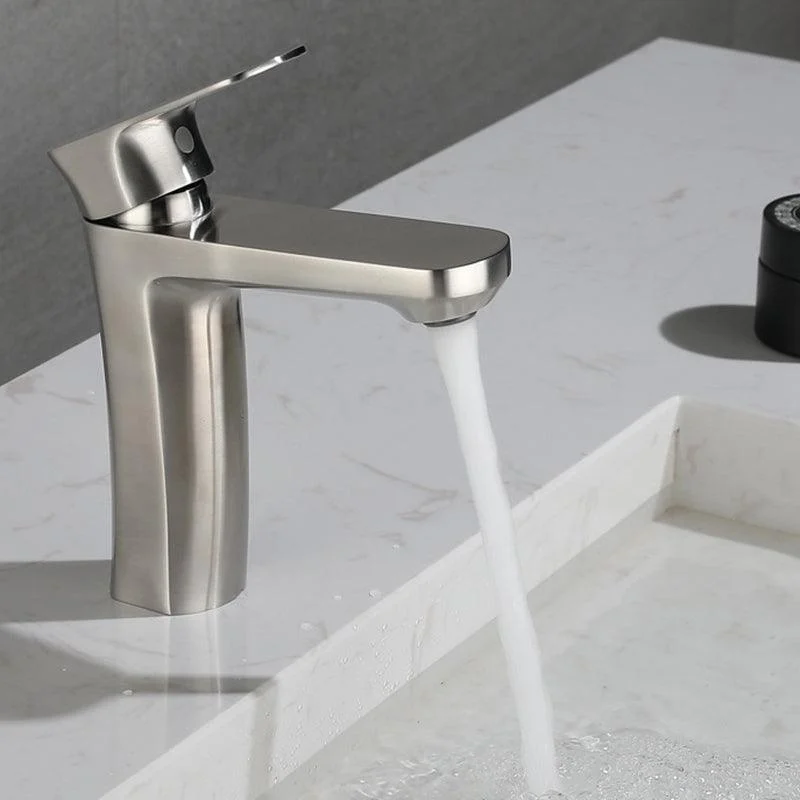 Square 1-Handle Bathroom Tap 1 Hole Vessel Sink Bathroom Tap -Bathlova