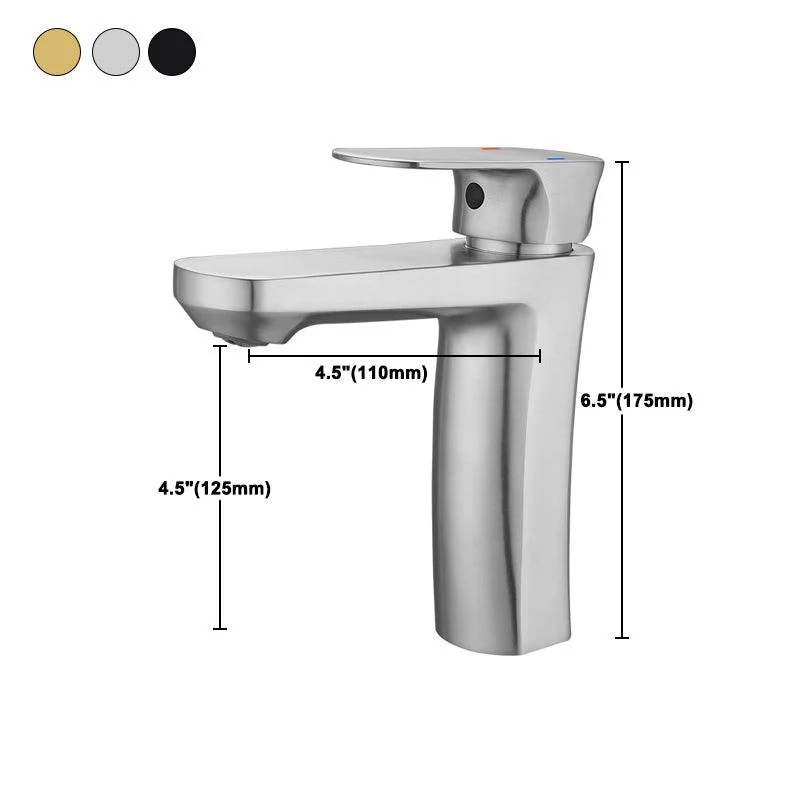 Square 1-Handle Bathroom Tap 1 Hole Vessel Sink Bathroom Tap -Bathlova