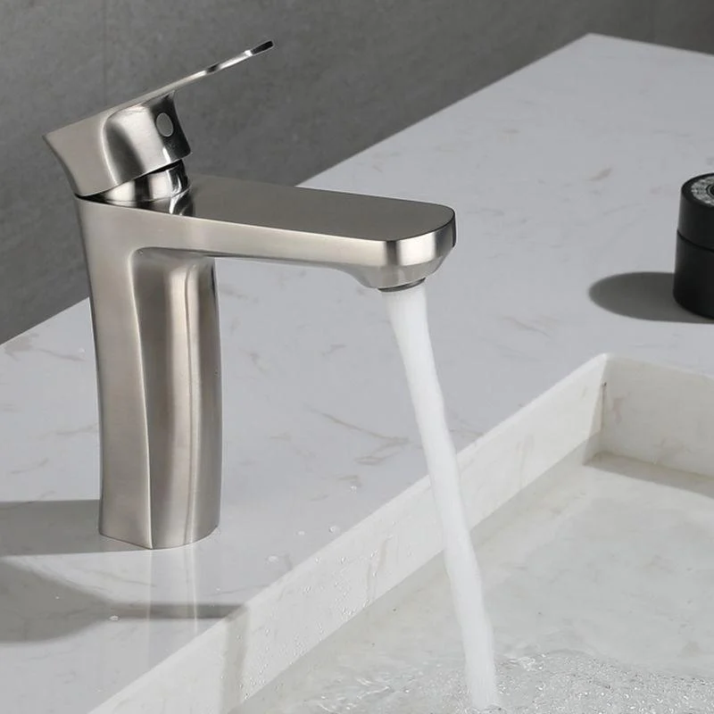 Square 1-Handle Bathroom Tap 1 Hole Vessel Sink Bathroom Tap -Bathlova