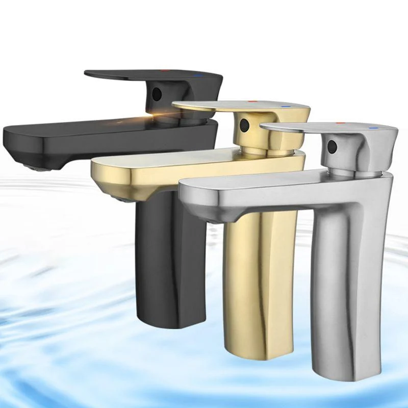 Square 1-Handle Bathroom Tap 1 Hole Vessel Sink Bathroom Tap -Bathlova