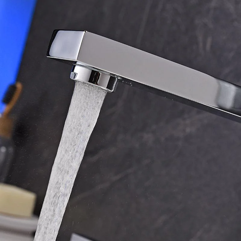 Square 2-Handle Bathroom Tap 3 Hole Widespread Lavatory Tap -Bathlova