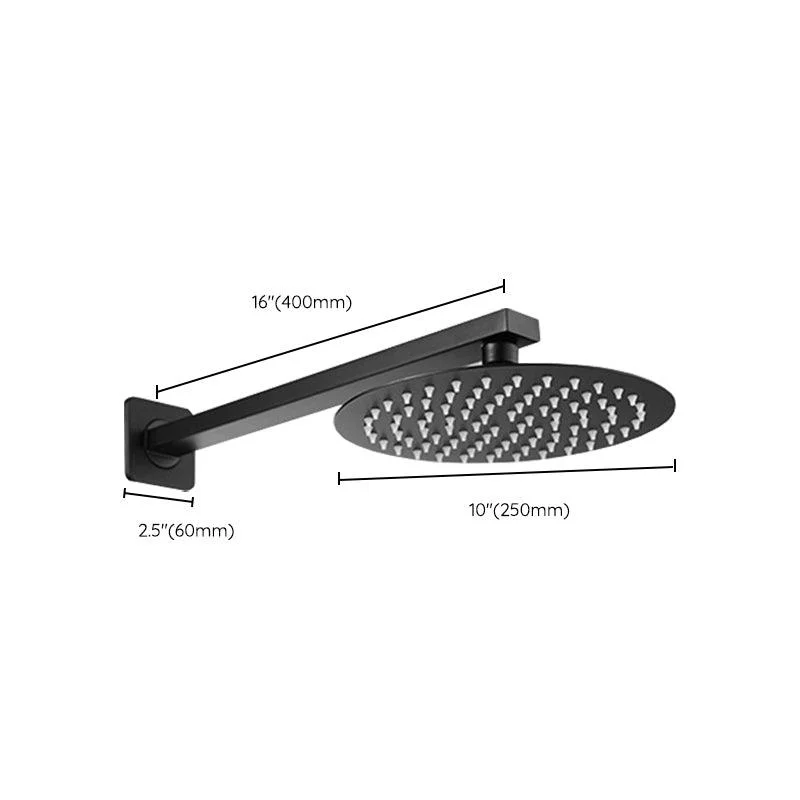 Square and Round Stainless Steel Fixed Shower Head Ceiling Mounted Shower Head in Black -Bathlova