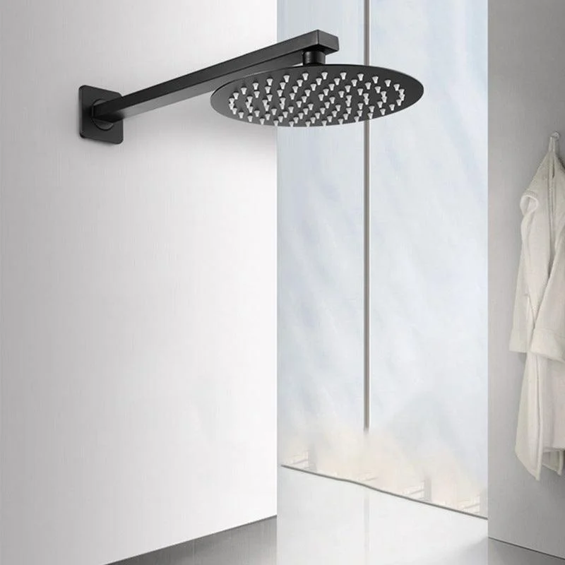 Square and Round Stainless Steel Fixed Shower Head Ceiling Mounted Shower Head in Black -Bathlova