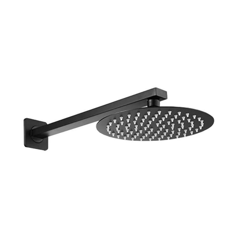 Square and Round Stainless Steel Fixed Shower Head Ceiling Mounted Shower Head in Black -Bathlova