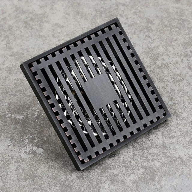 Square Bath Floor Drain Strainer Hair Catcher Shower Drain Waste Drain -Bathlova