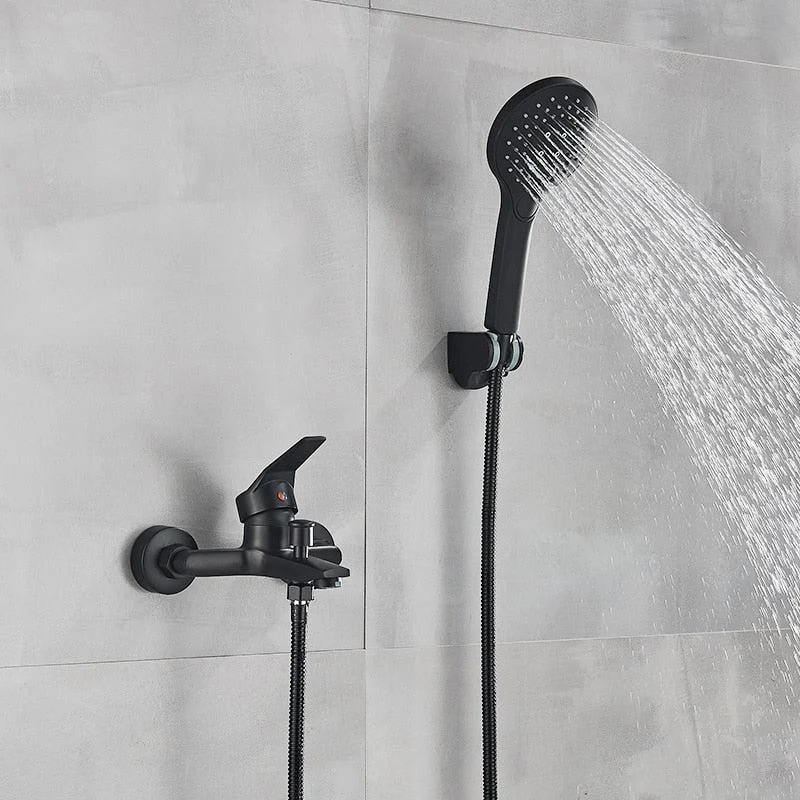 Square Bathtub Shower Taps Floor Standing Tap Hot Cold Water Tap -Bathlova