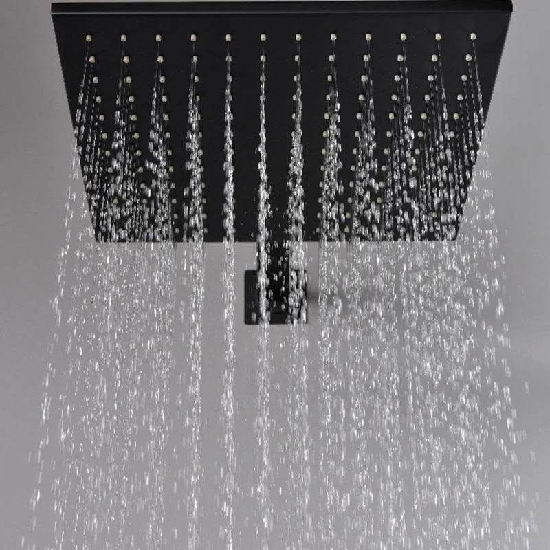 Square Black Spot Resist Shower Tap Shower Arm Shower with Handheld Shower Head -Bathlova