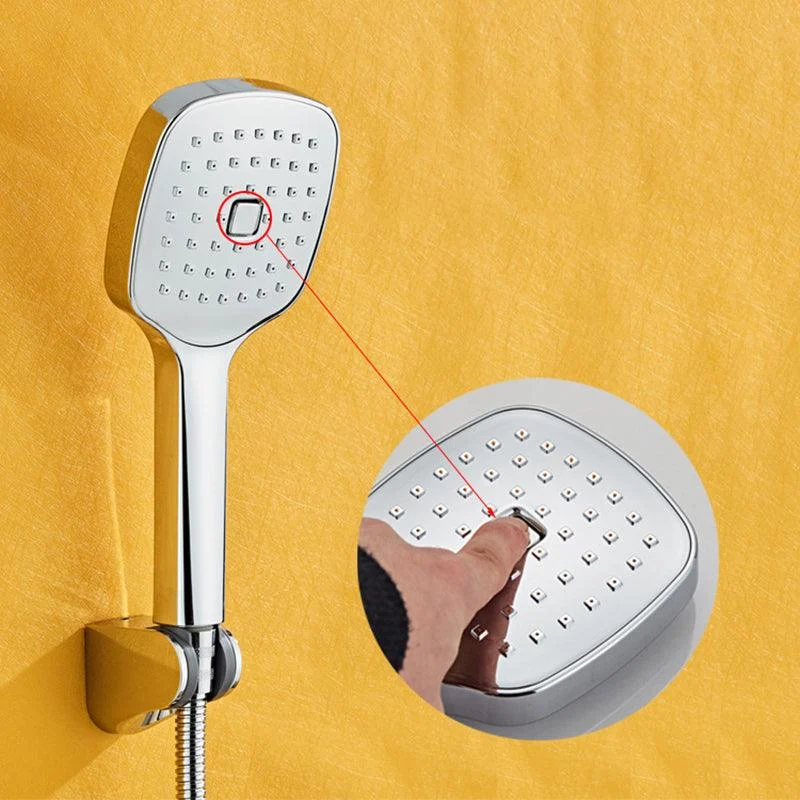 Square Hand Shower Head Modern Wall Mounted Handheld Shower Head -Bathlova