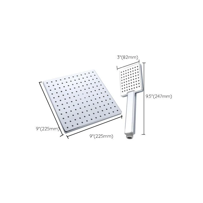 Square Shower Head Combo Large Shower Head with Handheld Shower Head -Bathlova