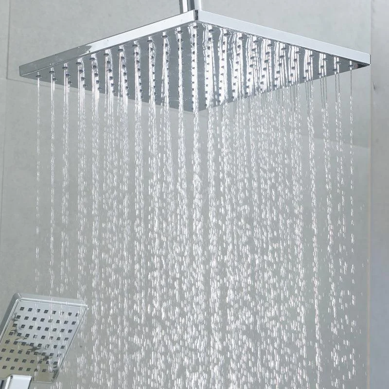 Square Shower Head Combo Large Shower Head with Handheld Shower Head -Bathlova