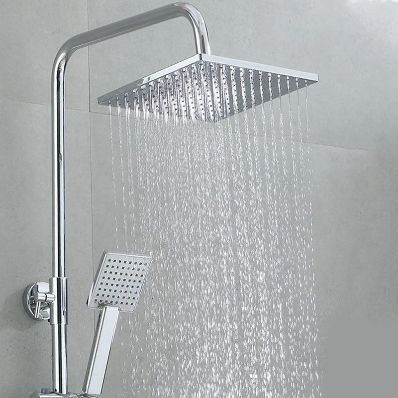 Square Shower Head Combo Large Shower Head with Handheld Shower Head -Bathlova