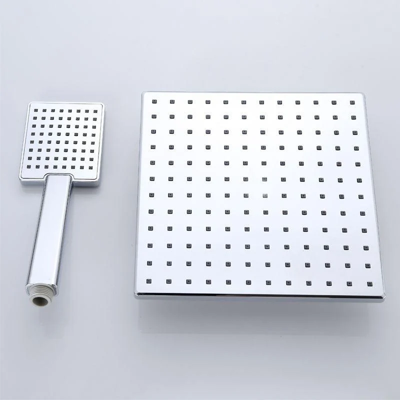 Square Shower Head Combo Large Shower Head with Handheld Shower Head -Bathlova