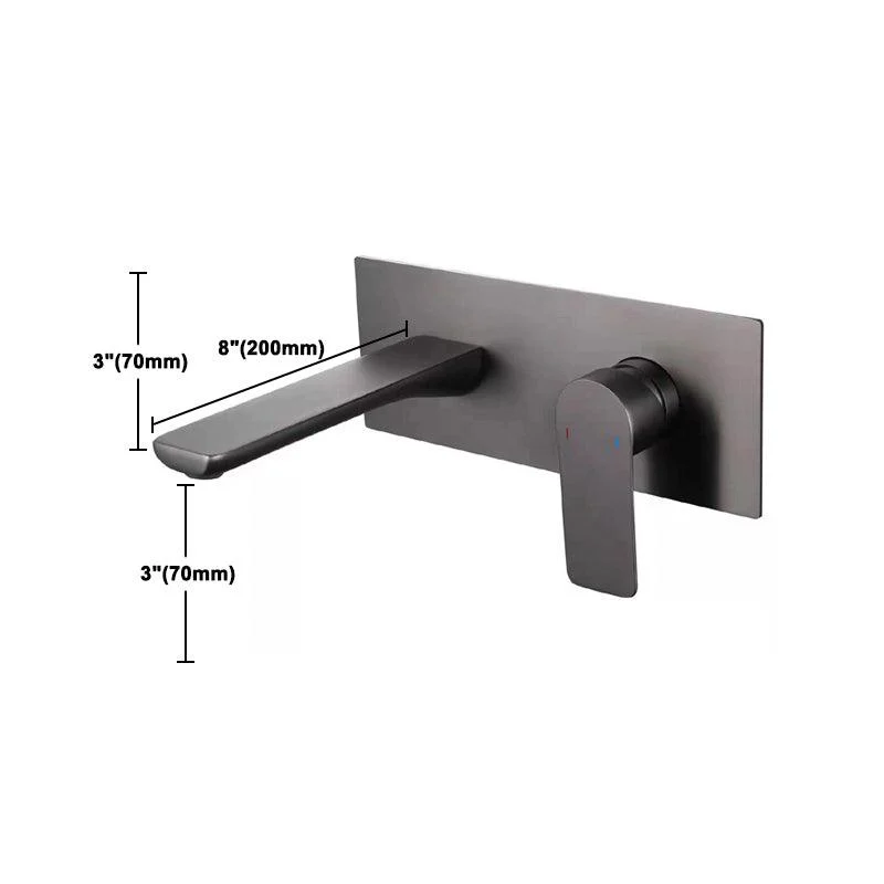 Square Single Handle Bathroom Tap 2 Hole Wall Mounted Bathroom Tap -Bathlova