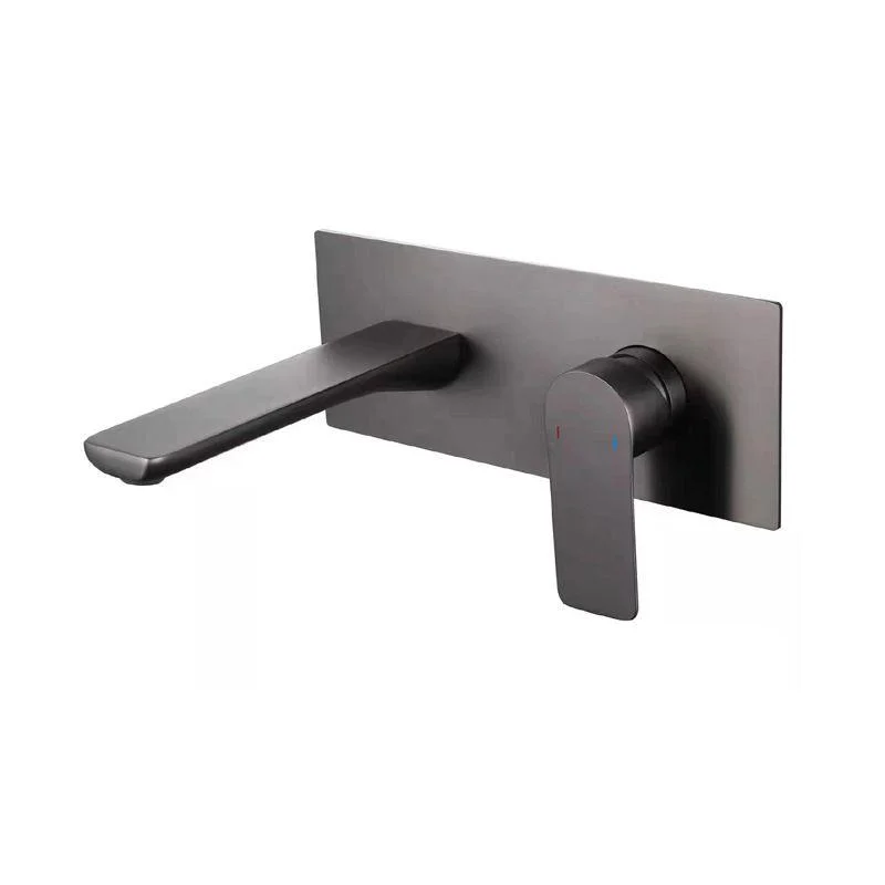 Square Single Handle Bathroom Tap 2 Hole Wall Mounted Bathroom Tap -Bathlova