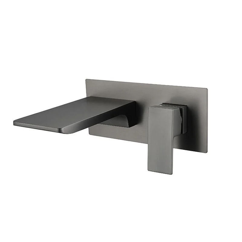 Square Single Handle Bathroom Tap Single Hole Wall Mounted Bathroom Tap -Bathlova