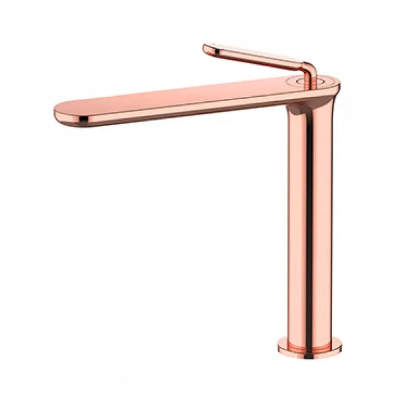 Square Single Hole Sink Tap Low Arc Bathroom Brass Sink Tap -Bathlova