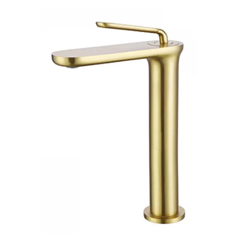 Square Single Hole Sink Tap Low Arc Bathroom Brass Sink Tap -Bathlova