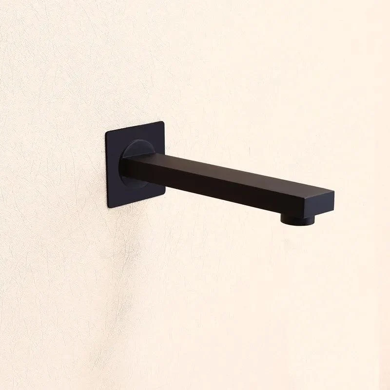 Square Solid Brass Wall-Mounted Tub Filler Spout -Bathlova