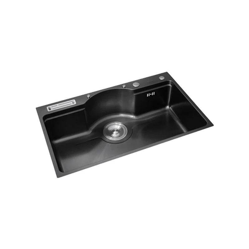 Stainless Steel 31" X 19" Kitchen Sink Single Bowl Drop-in Sink in Chrome and Black -Bathlova