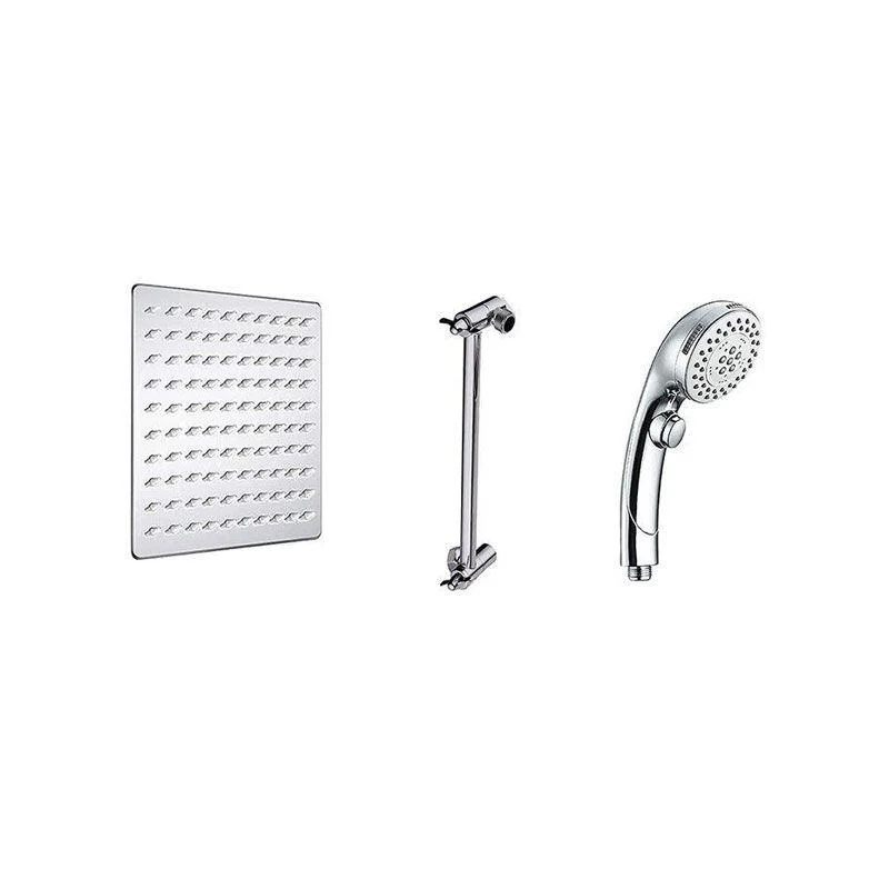 Stainless Steel 8 Inch Shower Set 5 Sprays Hand-Held Shower Head Shower Arm -Bathlova