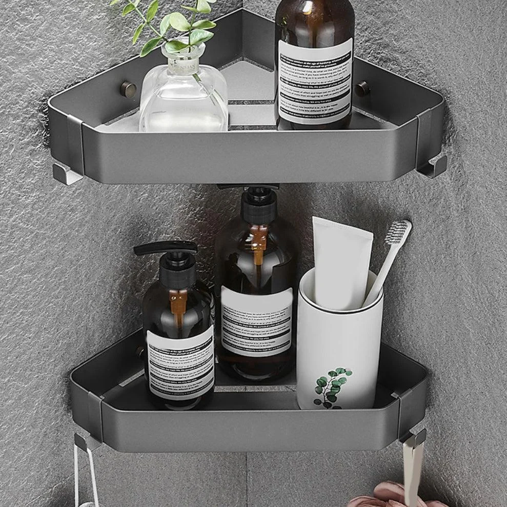 Stainless Steel Bathroom Accessory Set Modern Triangle Basket -Bathlova